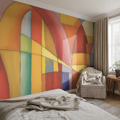 3D wall mural with an energy forms design