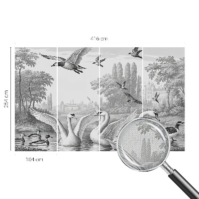 3D photo wallpaper mural classic landscape motif
