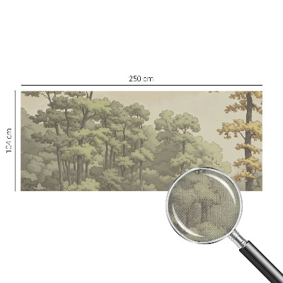 Baby room wall mural with a forest idyll design