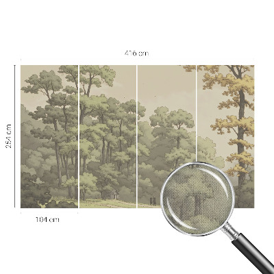Baby room wall mural Forest idyll