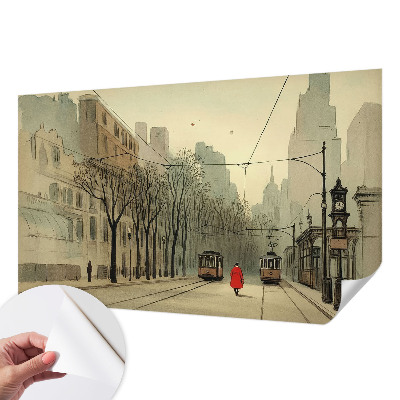 Peel and stick wallpaper mural Urban symmetry