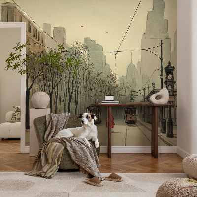 Peel and stick wallpaper mural Urban symmetry