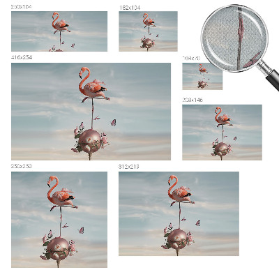 Peel and stick wall mural with an elegant flamingo design