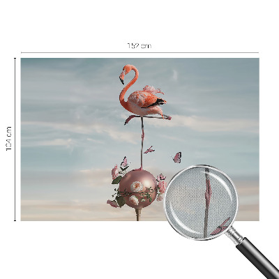 Peel and stick wall mural Elegant flamingo