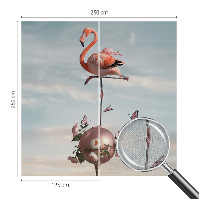 Peel and stick wall mural Elegant flamingo