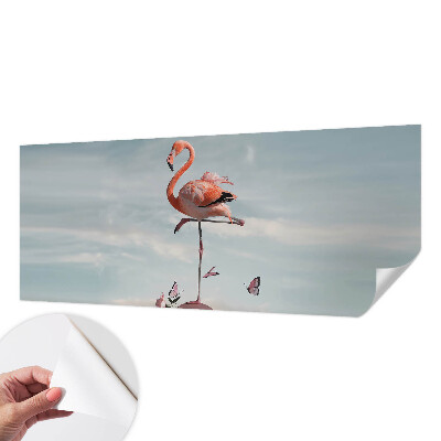 Peel and stick wall mural Elegant flamingo