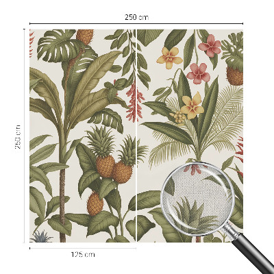 Self-adhesive wall mural with an exotic nature motif