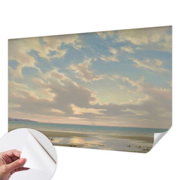 Self-adhesive photo wallpaper with a quiet shore motif