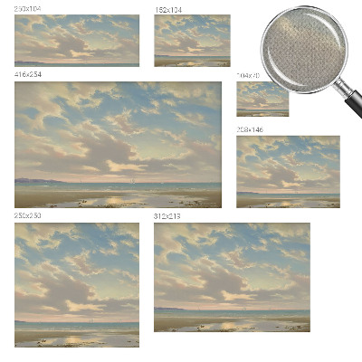 Self-adhesive photo wallpaper with a quiet shore motif