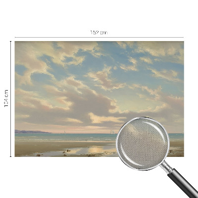 Self-adhesive photo wallpaper with a quiet shore motif