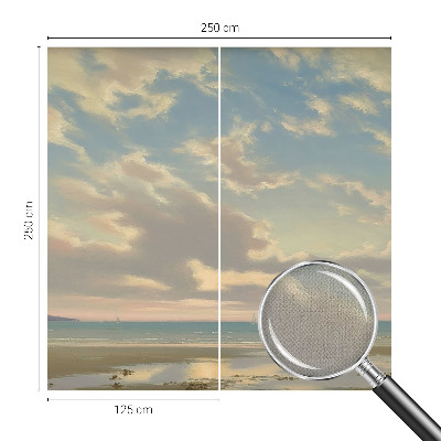 Self-adhesive photo wallpaper with a quiet shore motif