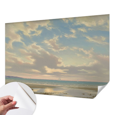 Self-adhesive photo wallpaper with a quiet shore motif
