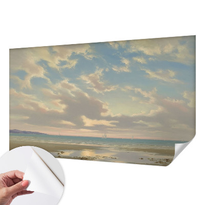 Self-adhesive photo wallpaper with a quiet shore motif