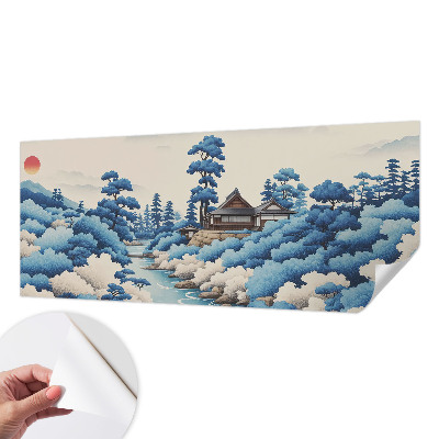Peel and stick wall mural for bedroom with a peaceful nature scene