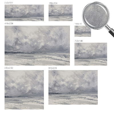 Peel and stick wall mural with a storm on the horizon design for living rooms