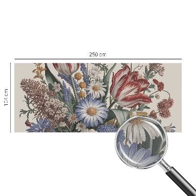 Peel and stick wall mural for kids' room Flower bouquet