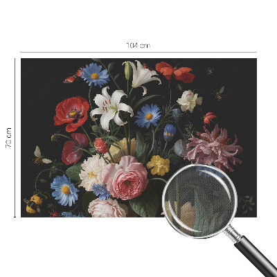 Nursery wall mural Flowers with insects