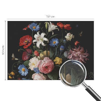 Nursery wall mural Flowers with insects