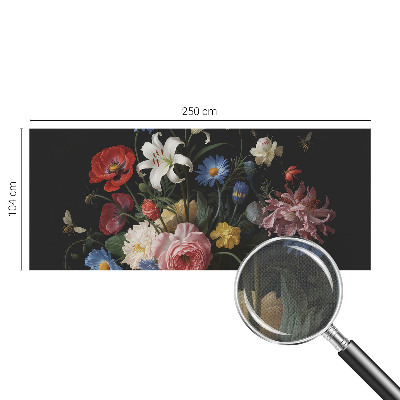 Nursery wall mural Flowers with insects