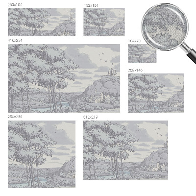 3D photo wallpaper mural Fairytale landscape