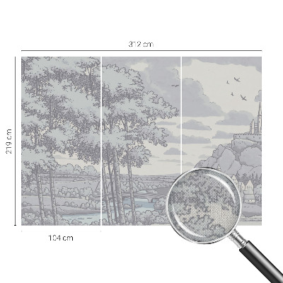 3D photo wallpaper mural Fairytale landscape