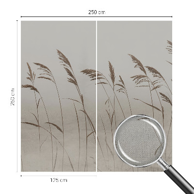 3D wall mural Grasses in the fog