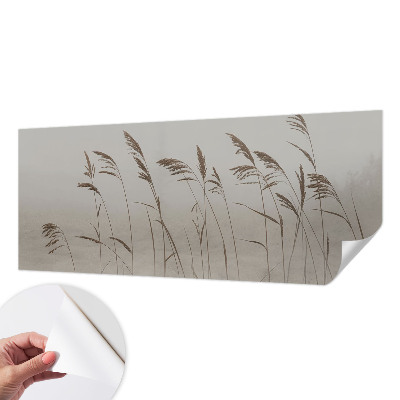 3D wall mural Grasses in the fog