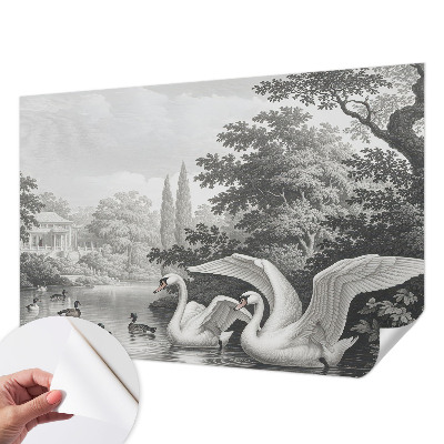 Children's wall mural featuring a nature-inspired elegant design