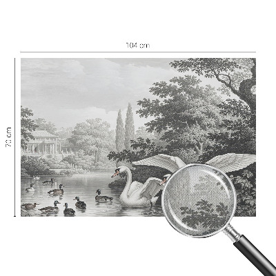 Children's wall mural featuring a nature-inspired elegant design