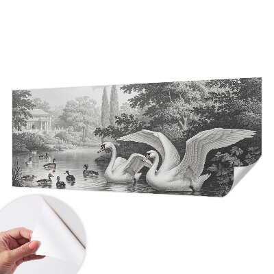 Children's wall mural featuring a nature-inspired elegant design