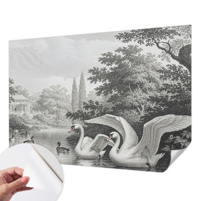 Children's wall mural featuring a nature-inspired elegant design