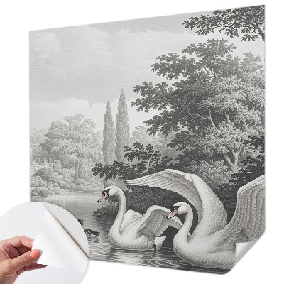 Children's wall mural featuring a nature-inspired elegant design