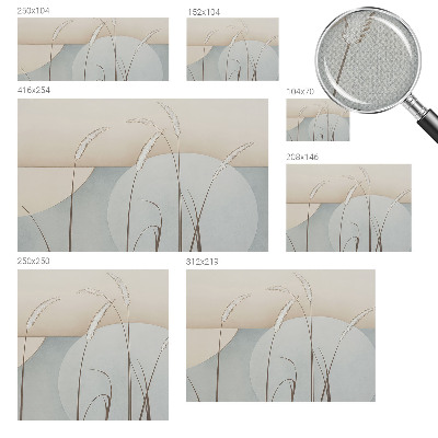 Baby room wall mural with a gentle grasses design