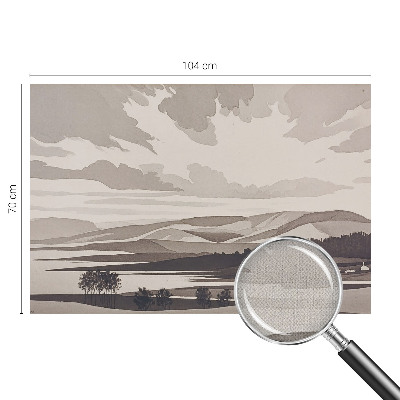 Self-adhesive photo wallpaper featuring a peaceful landscape