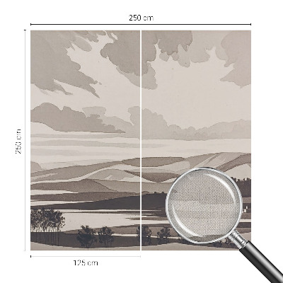 Self-adhesive photo wallpaper featuring a peaceful landscape