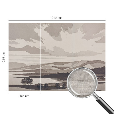 Self-adhesive photo wallpaper featuring a peaceful landscape