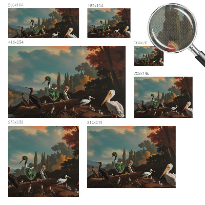 Peel and stick wall mural with a picturesque bird motif