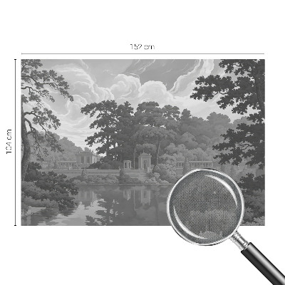 Self-adhesive wall mural featuring a natural landscape