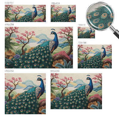 Peel and stick wall mural for living room with an exotic beauty design