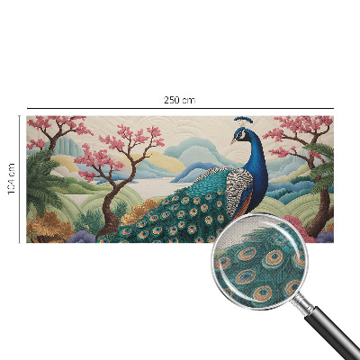 Peel and stick wall mural for living room with an exotic beauty design