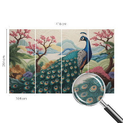 Peel and stick wall mural for living room Exotic beauty