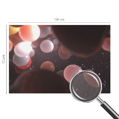 Peel and stick wall mural for bedroom with a space balls design