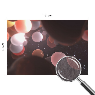 Peel and stick wall mural for bedroom with a space balls design