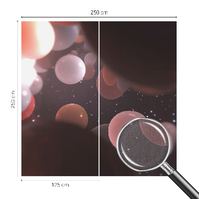 Peel and stick wall mural for bedroom with a space balls design