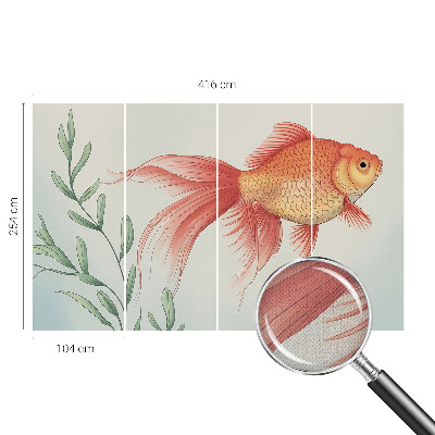 Peel and stick wall mural for kids' room with a water beauty design