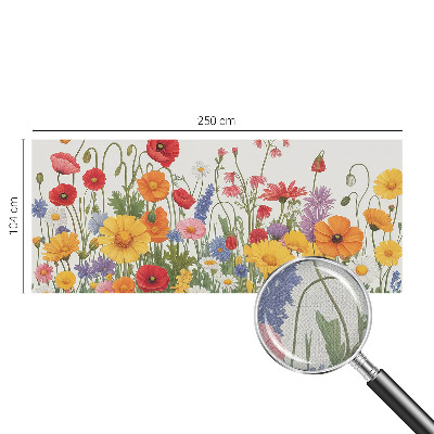 3D photo wallpaper mural with a flower meadow design