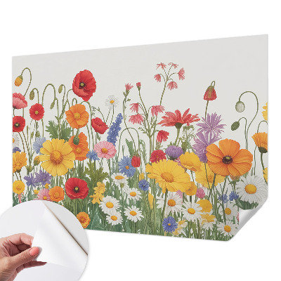 3D photo wallpaper mural Flower meadow