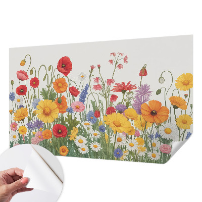 3D photo wallpaper mural Flower meadow