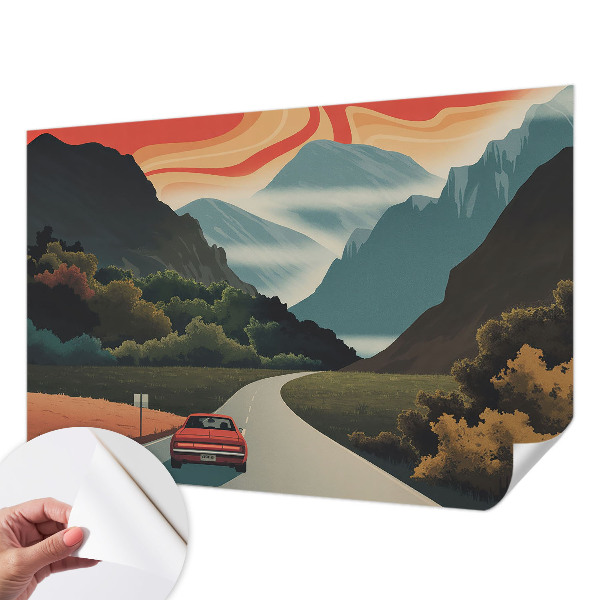 Nursery wall mural Mountain adventure