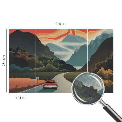 Nursery wall mural Mountain adventure